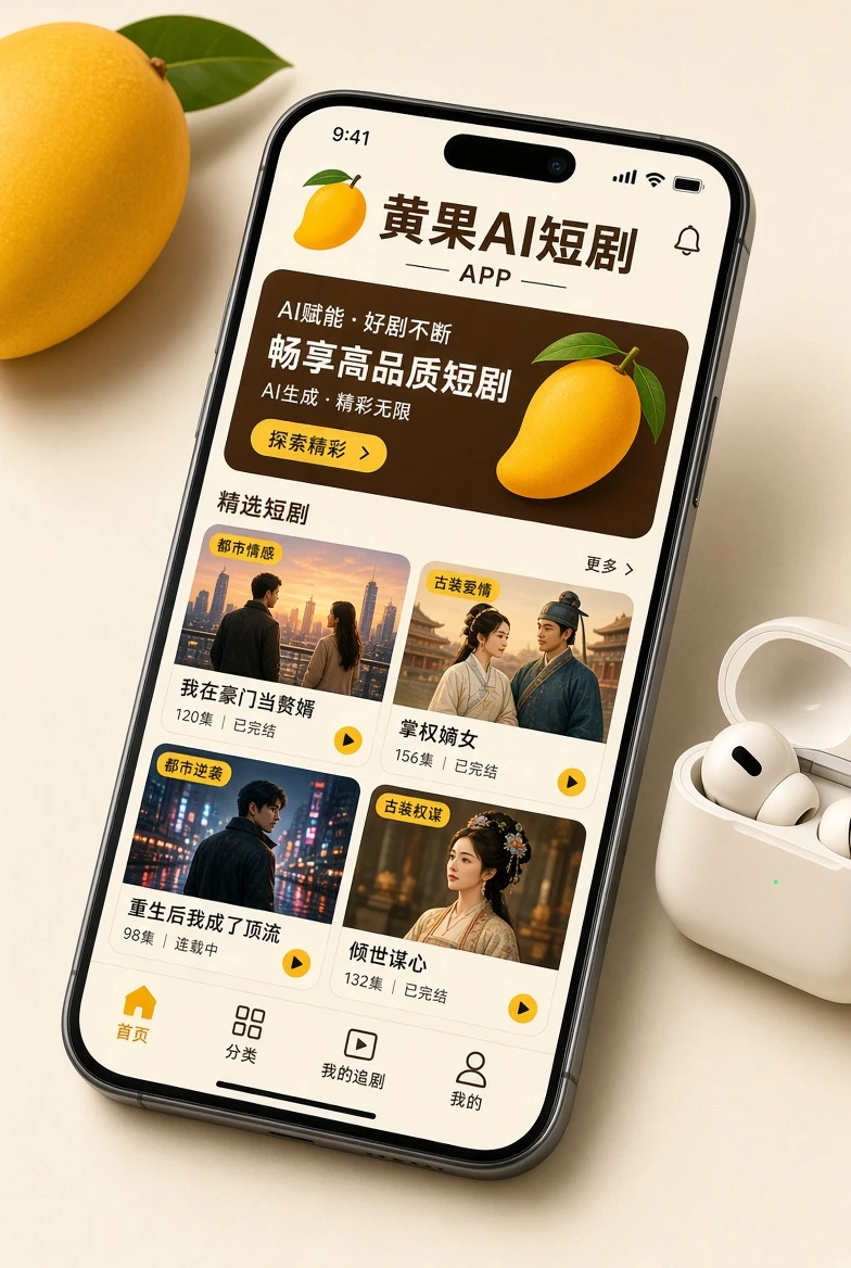 黄果短视频移动端界面
